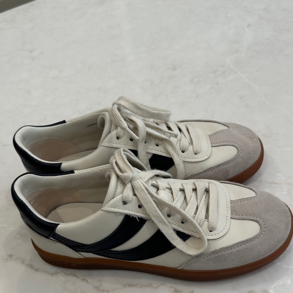 Vince White and Black Athletic Sneakers